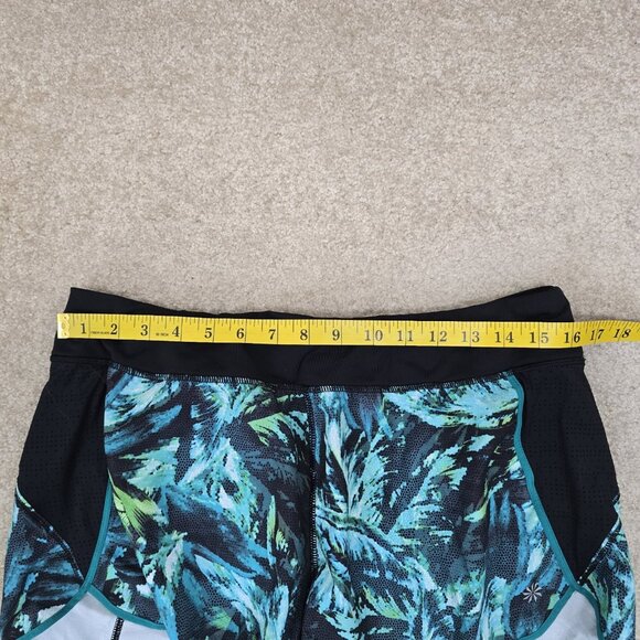 Athleta Track This Run Shorts Sz Large Lightweight Lined Athletic Nepali Teal - Picture 9 of 10